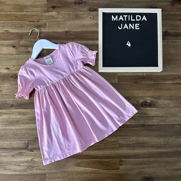 Matilda Jane Vintage Almost Summer Anna Scott Lap Pink Knit Short Sleeve Dress 4 - Picture 1 of 8